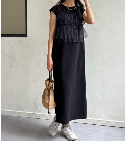 【アウトレット限定商品】chez toi チュールビスチェSETカットワンピース
