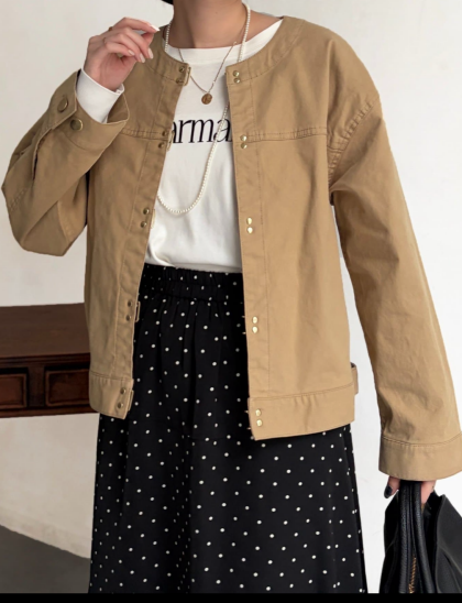 【アウトレット限定商品】Chez toi GLDフックノーカラーGジャン