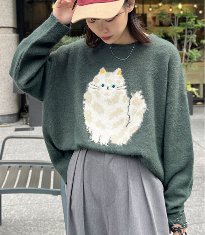 【アウトレット限定商品】CPCM シャギーモチーフニット
