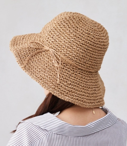 【アウトレット限定商品】シンプル細編みペーパーHAT