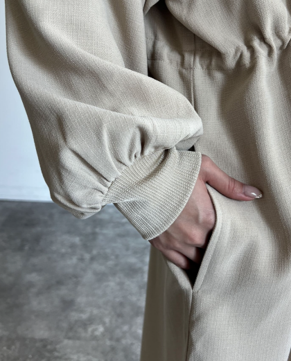 【アウトレット限定商品】 Chez toi　袖口リブ着流しコート
