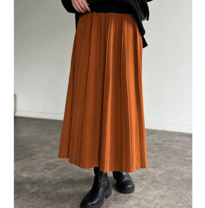 【アウトレット限定商品】Chez toi プリーツニットスカート