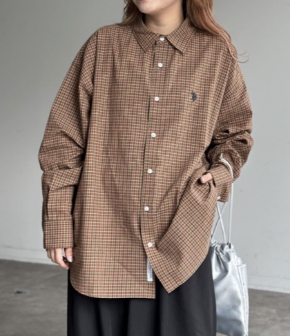 【アウトレット限定商品】 U.S. POLO ASSN. 1ポイント刺繍長袖シャツ