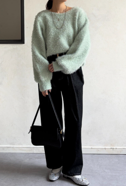 【アウトレット限定商品】Chez toi シャギーニット