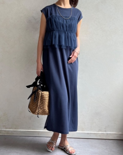【アウトレット限定商品】chez toi チュールビスチェSETカットワンピース