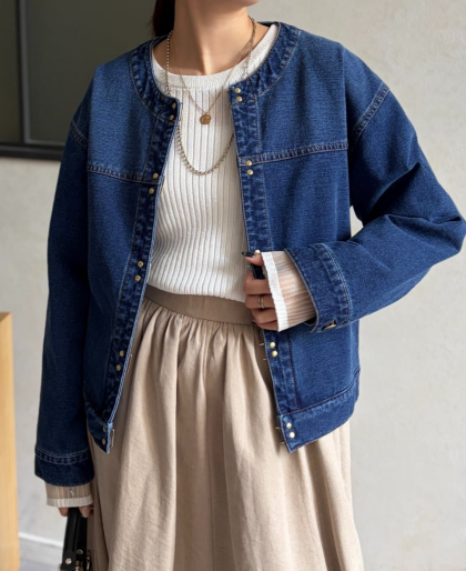 【アウトレット限定商品】Chez toi GLDフックノーカラーGジャン