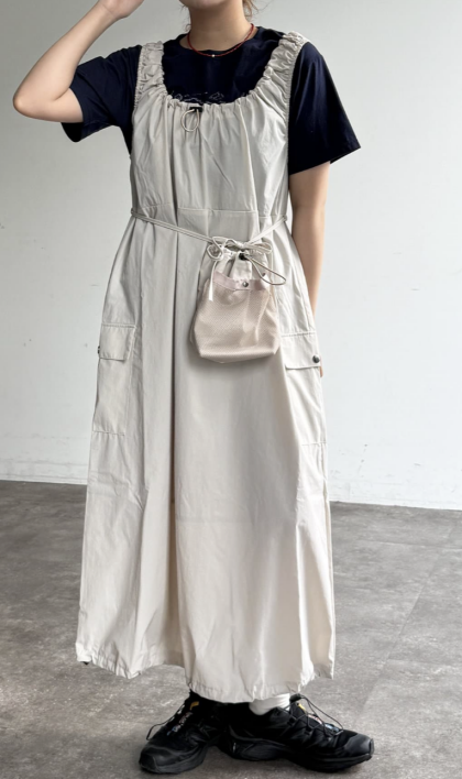 【アウトレット限定商品】CPCM ストレッチナイロンパッカブルワンピース
