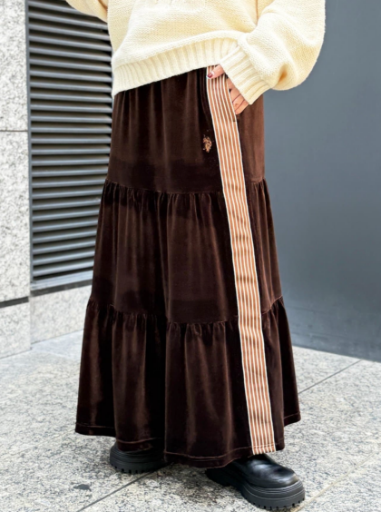 【アウトレット限定商品】CPCM 【U.S. POLO ASSN. 】ティアードスカート