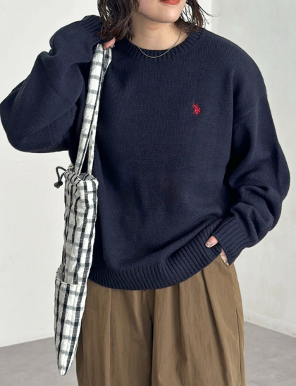 【アウトレット限定商品】CPCM 【U.S. POLO ASSN.】クルーネックニット