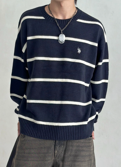 【アウトレット限定商品】CPCM 【U.S. POLO ASSN.】クルーネックニット