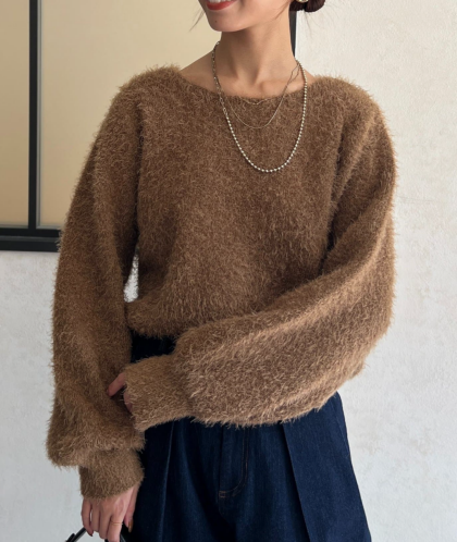 【アウトレット限定商品】Chez toi シャギーニット