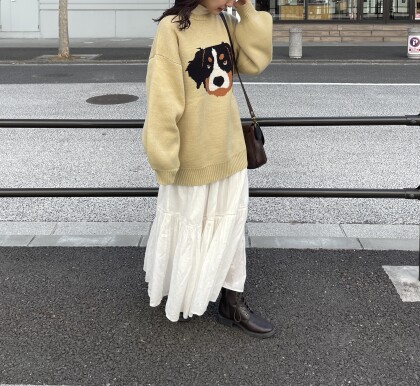 【CPCM】DOGジャガードBIGニット