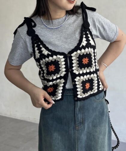 【アウトレット限定商品】CPCM クロシェ風キャミ