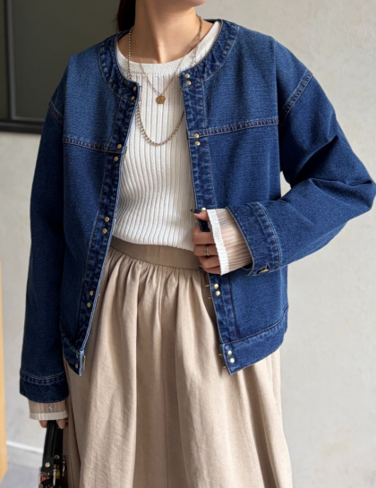 【アウトレット限定商品】Chez toi GLDフックノーカラーGジャン