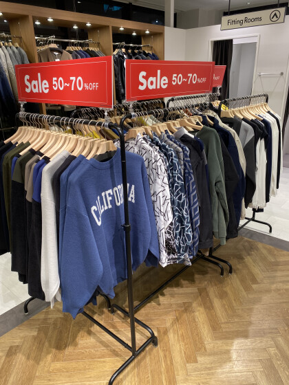 【tk.TAKEO KIKUCHI】50%オフコーナー、増量♪
