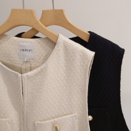 【Leyered style♪】INDIVI ジレ×ニット！