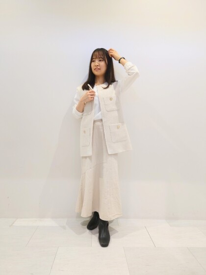 【Leyered style♪】INDIVI ジレ×ニット！