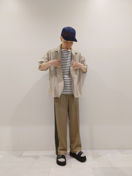 【tk.TAKEO KIKUCHI】プリーツ半そでシャツ♪