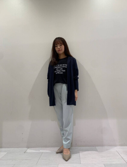 【INDIVI】ジャージカーディガン