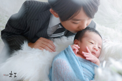 赤ちゃんと一緒になかよしショット.+*:ﾟ