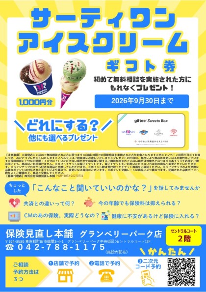 🍧サーティワンアイスクリームギフトチケットプレゼントキャンペーン🍧