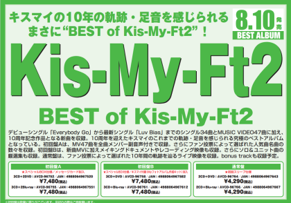  Kis-My-Ft2アルバム『BEST of Kis-My-Ft2』発売記念、抽選会実施中！！