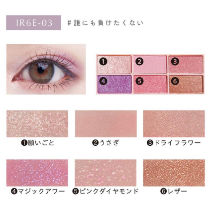 【51%OFF】🧡iroasobi 6色アイパレット