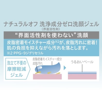 ナチュラルオフ　洗浄成分ゼロ　洗顔ジェル