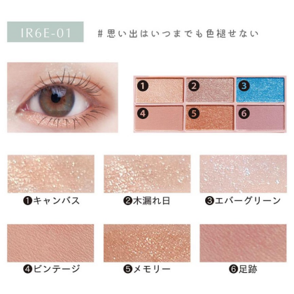 【51%OFF】🧡iroasobi 6色アイパレット