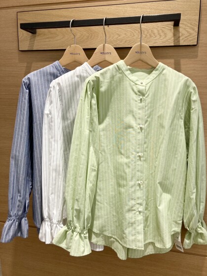 30%off🎉キャンディースリーブ⭐️ストライプオックスシャツ⭐️