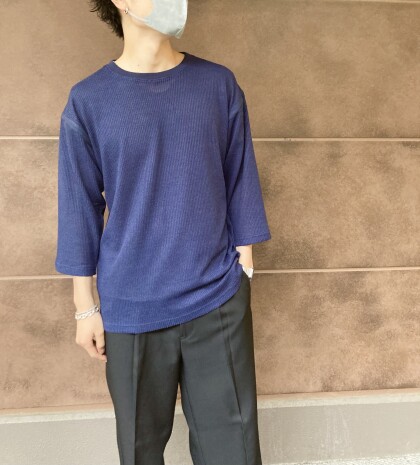 30%off⭐️Men'sワッフルニットソー7分袖