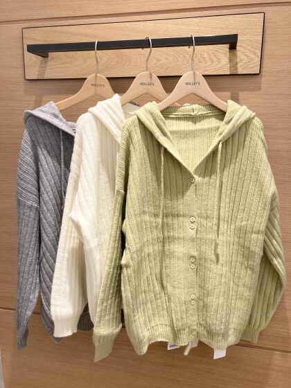 50%off⭐️リブニットフードカーディガン⭐️