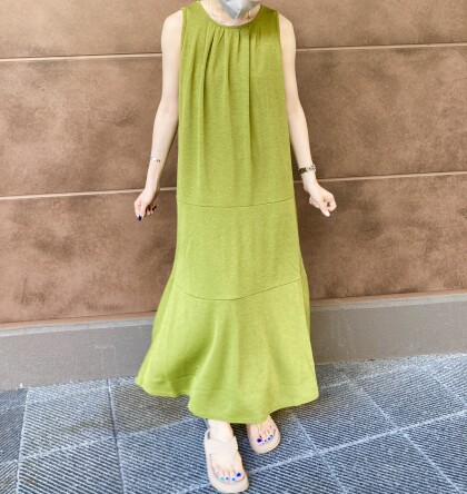 30%off⭐️麻調ティアードワンピース⭐️