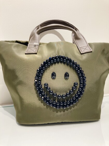 😊ニコちゃんビーズ刺繍2wayトート😊