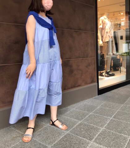 30 Off ボーダーxストライプ ティアードワンピース ノーリーズアウトレット ショップトピックス グランベリーパーク