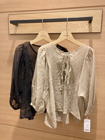 30%off🎀Ｗリボンシアーブラウス🎀