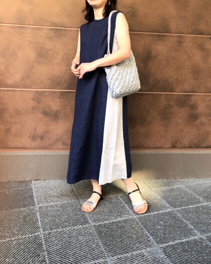 30%off💛リネンバイカラーワンピース💛
