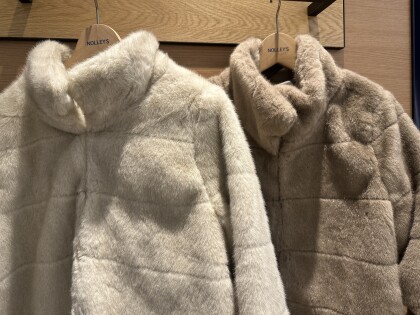 ボーダーキルトファーブルゾン