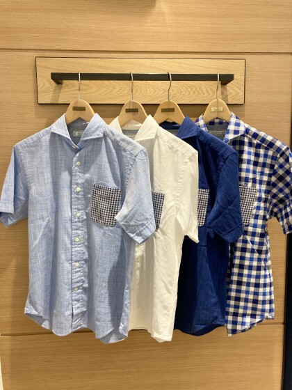 Men's⭐️別布ポケットシャツ