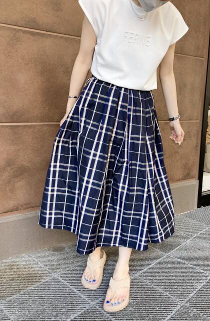 30%off⭐️メモリーチェックギャザースカート⭐️