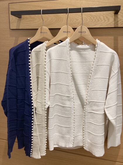 30%off🎉🧡パール縁取りバルキーカーディガン🧡
