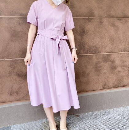 30%off🎀リボンベルト5分袖ワンピース🎀