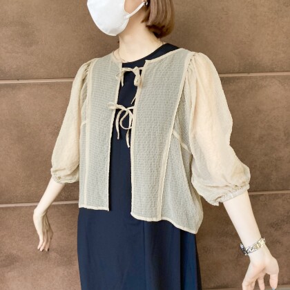 30%off🎀Ｗリボンシアーブラウス🎀