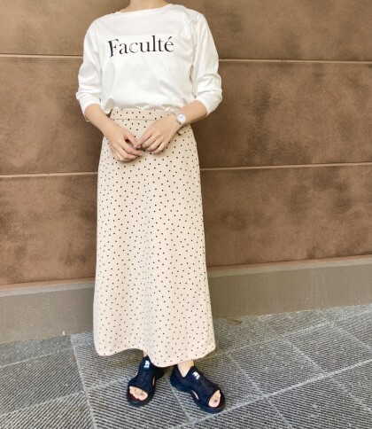 🧡ドットプリントニットナロースカート🧡