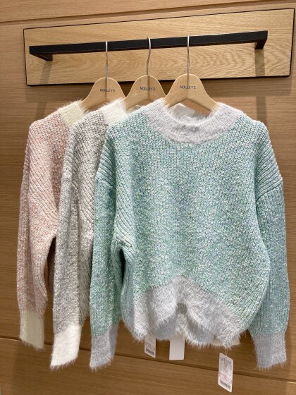 💛ラメMIX切替ハイネックニット💛