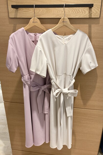 30%off🎀リボンベルト5分袖ワンピース🎀