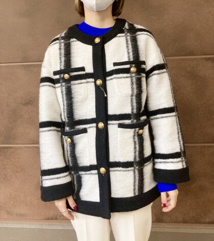 40%off⭐️チェックニットジャケット⭐️