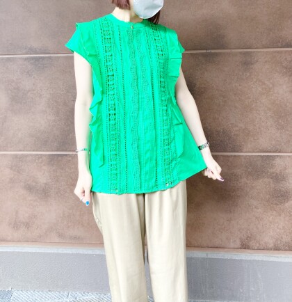 💚2wayレースxフリルブラウス💚