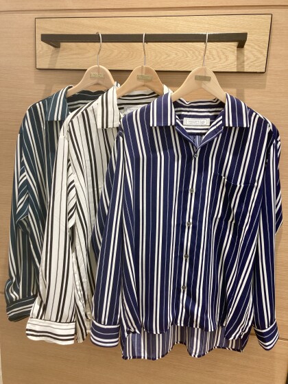 🐧メンズ⭐️マルチストライプレギュラーカラーシャツ
