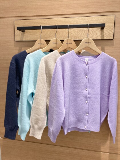 💜カシミヤxパール釦カーディガン💜｜ノーリーズアウトレット